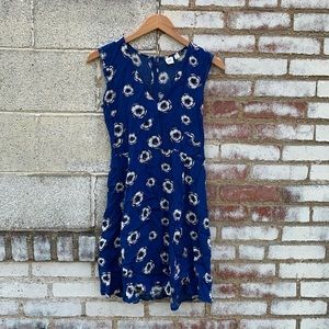 GAP (Size: 0) GORGEOUS Royal Blue Floral Dress